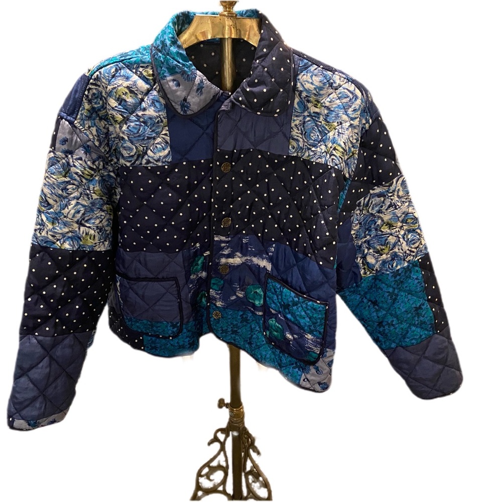90s Vintage Silk Reversible Slightly Cropped Jacket